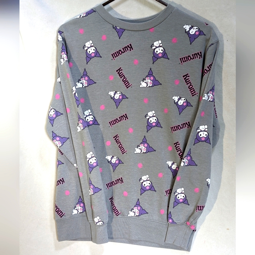 Kuromi Grey Crew Neck Sweater Size XS